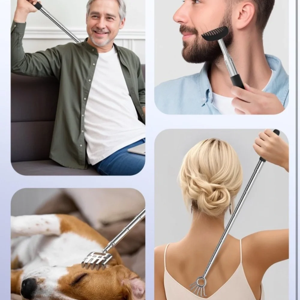 Telescoping Back Scratcher with 5Pcs